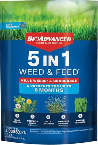BioAdvanced BioAdvanced 5-in-1 Weed and Feed Granules (9.6 lb)
