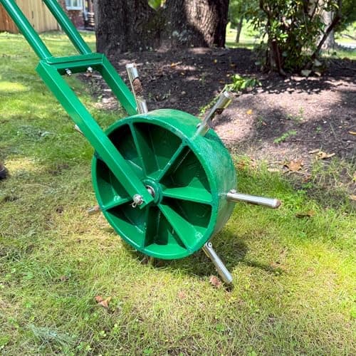 Landzie Landzie Rolling Lawn Aerator, Manual Core Plug